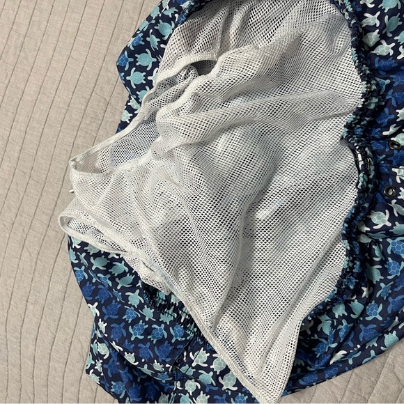 Trunks Surf & Swim Co Men's Blue Sano Turtle Printed Swim Trunks Size XL - Picture 9 of 11